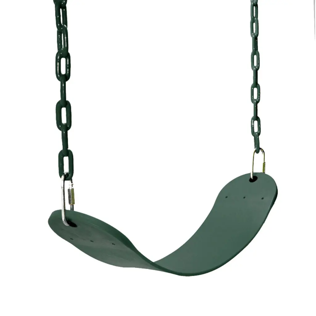 EVA Swing Kinderschaukelsitz aus Schaumstoff in Grün mit Kette, freigestellt